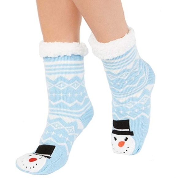 Charter Club Accessories - NWT Charter Club Snowman Fleece Slipper Socks S/M